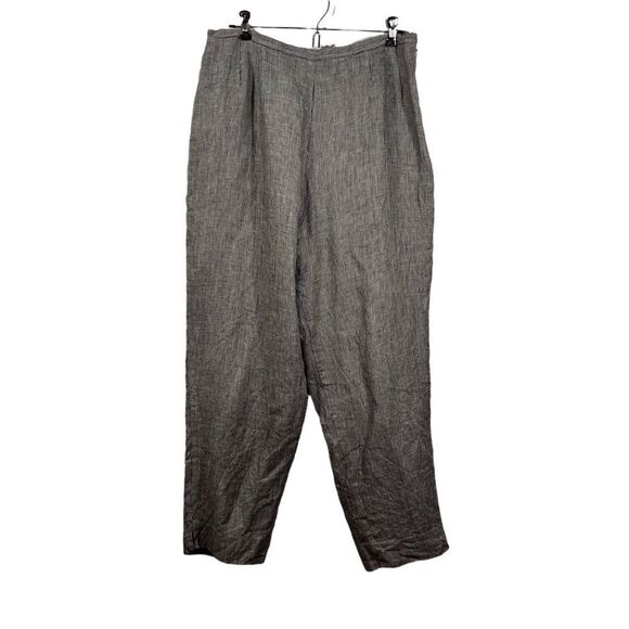 Talbot’s Irish Linen Black Checked Pants - Picture 1 of 14